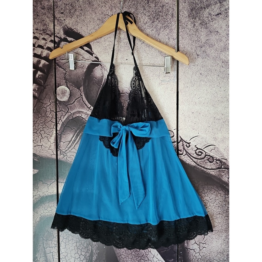Fredericks of Hollywood Babydoll & Panty‎ Lingerie Sexy Mesh Lace Size M NWT